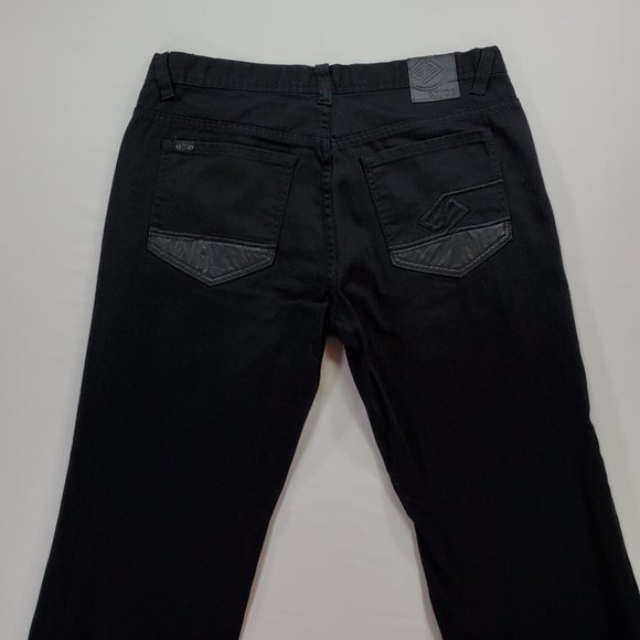 Enyce Jeans Mens 36x33 Black Denim Baggy Straight Leg Hip Hop Vintage Streetwear - Picture 7 of 15